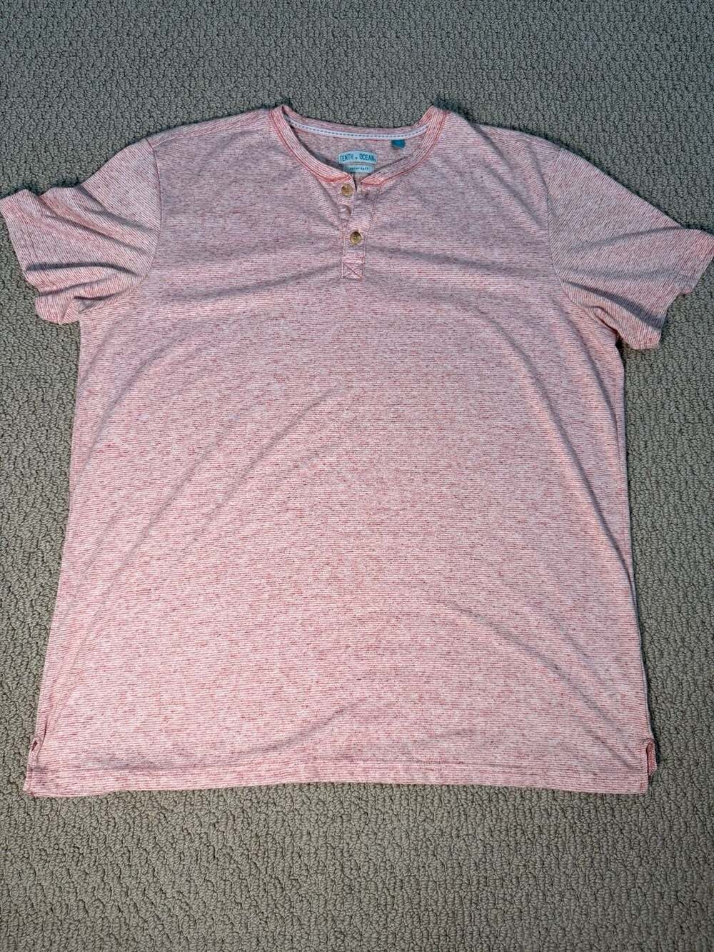 Tenth Ocean Henley Size XL Super Soft Short Sleeve Shirt